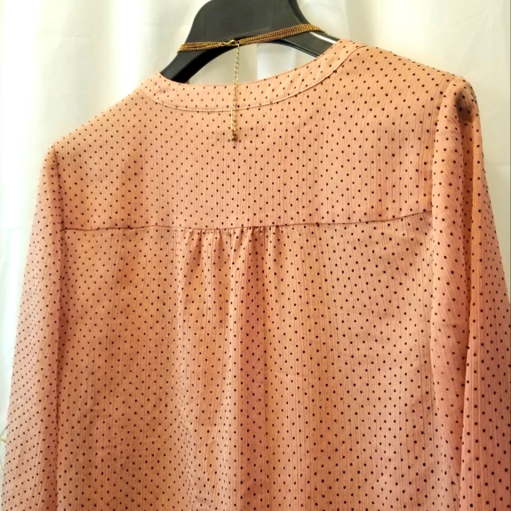 SPECIAL! 3/$12 Broadway & Broome Sheer Blouse - Picture 4 of 4